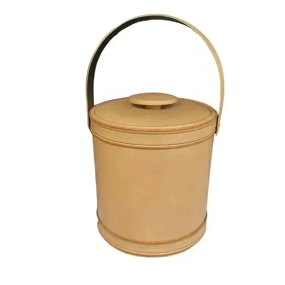 George Briard Mid Century Beige Vinyls Padded Ive Bucket Vintage Made In USA
